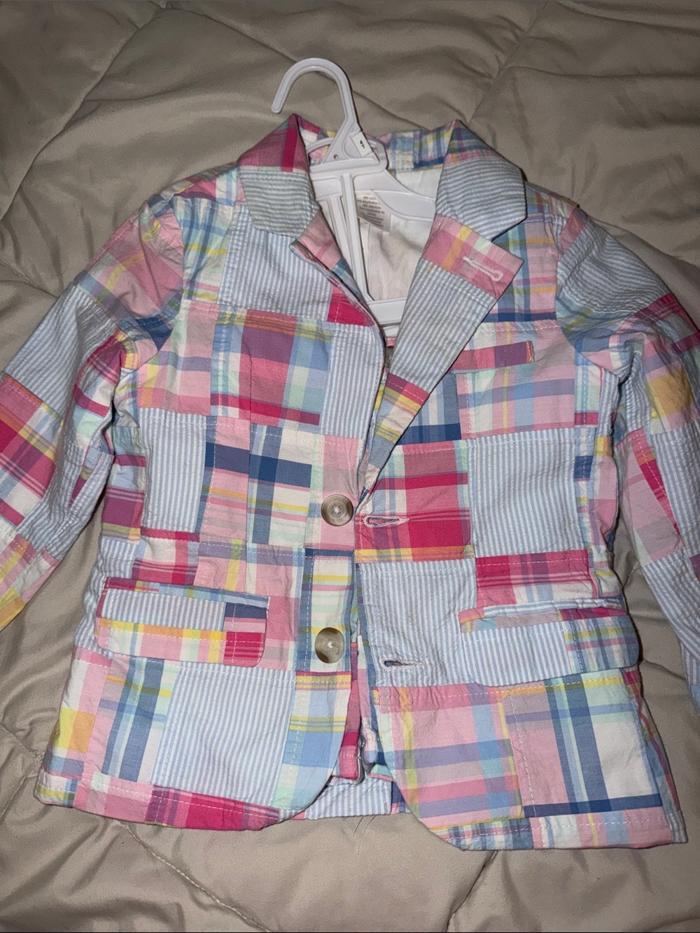 Gymboree Pastel Patchwork Blazer in Pink, Blue & Yellow